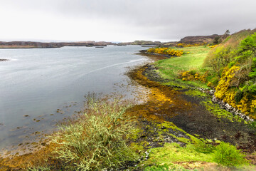 Stunning panorama, view of Scottish landscape, Highlands, Scotland, Isle of Sky - 613827411