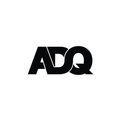 ADQ letter monogram logo design vector