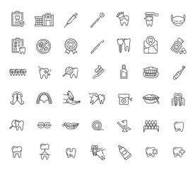 Dentistry Vector Icon Set. Dentistry and dental care
