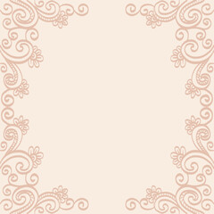 Hand drawn floral frame background