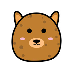 Kawaii heads animals characters