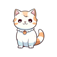 Obraz premium Joyful Cat: Animated 2D Illustration