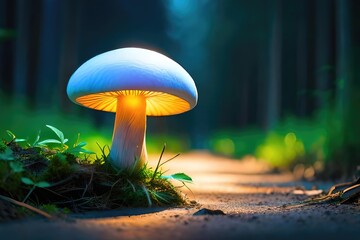 mushroom in the forest, generative ai