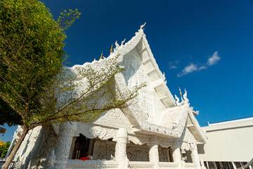 Wat Ming Muang white temple in Nan, Thailand	