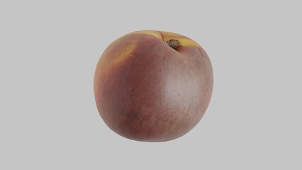 Peach on the white background