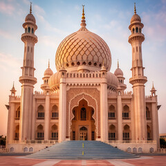 Obraz premium Sheikh Zayed Grand Mosque and its architectural details in Abu-Dhabi. united Arab emirates