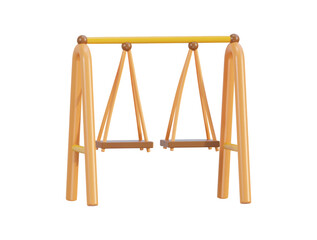 Vector 3d realistic playground for kids vector illustration for park item