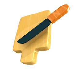 Cutting Board 3D Icon