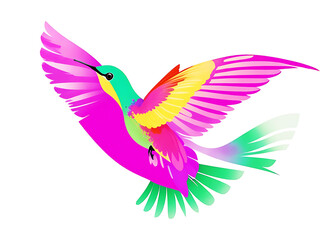 Fototapeta premium beautiful flying hummingbird design element banners posters leaflets brochures.