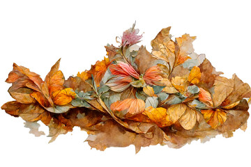 Autumn Floral Clipart Created with Generative AI Tools