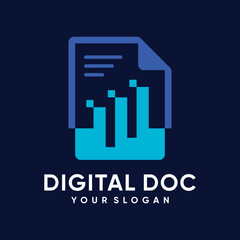 simple digital document logo design