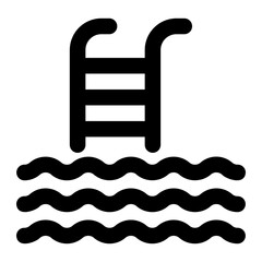swimming pool glyph icon