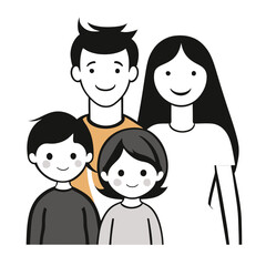 Family design over white background, vector illustration eps10 graphic.