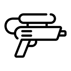 water gun line icon