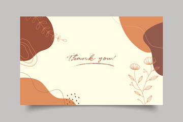 thanks you card wedding design illustration