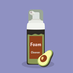 Foam Cleanser in an Avocado Bottle 