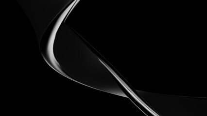 Abstract black background Illustration. 3d rendering