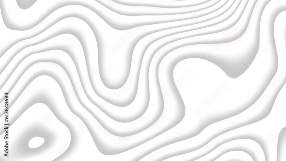 Poster Seamless abstract psychedelic wavy background for loop playback. 4k video. Pastel colors