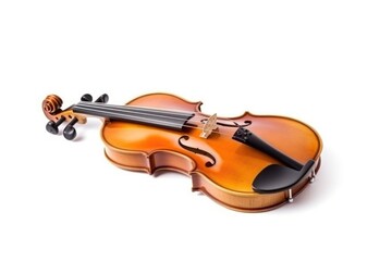 Fototapeta na wymiar violin isolated on white, ai generative