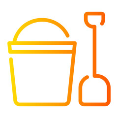 sand bucket gradient icon