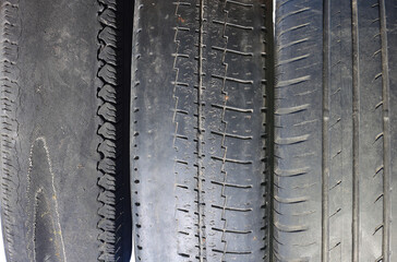 damaged tire for advertising tire shop or car tire shop