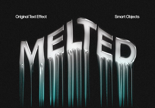 Melted Text Effect Mockup