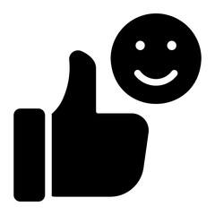 thumbs up glyph icon