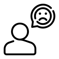 bad review line icon