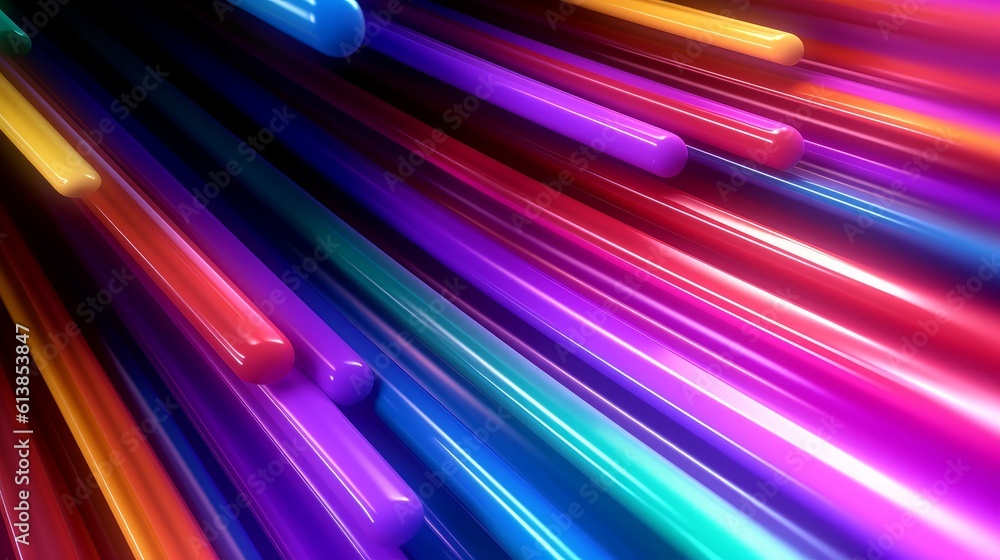 Poster abstract backgrounds with colorful spectrum. modern wallpaper with neon rays and glowing lines. gene