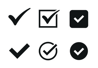 Check mark icon symbols vector set. symbol for web site Computer.