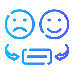 customer experience gradient icon