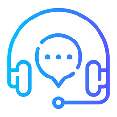 customer service gradient icon