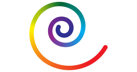 3d render of a rainbow spiral