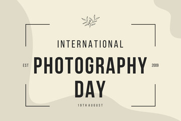 Modern and natural vintage frame camera Day Template Illustration