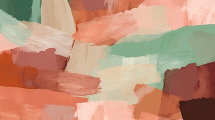 Pastel brush stroke in earth tone color accent, abstract background painting - Generative ai