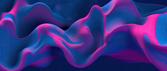 Abstract wavy liquid texture background, psychedelic and calming graphic, modern business backdrop with contrast colors, psychic liquify material, plastic - Generative ai