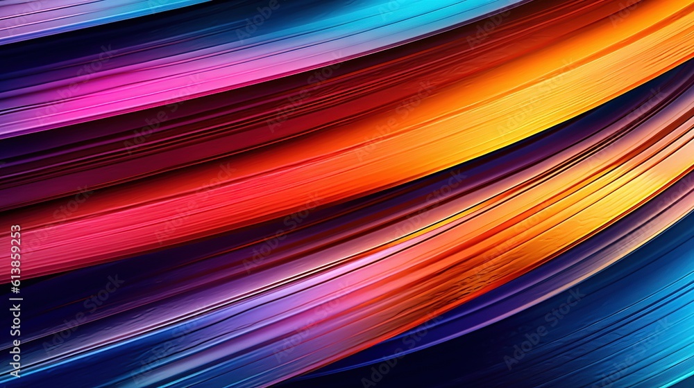 Poster a multicolored abstract background with lines of varying colors. generative ai