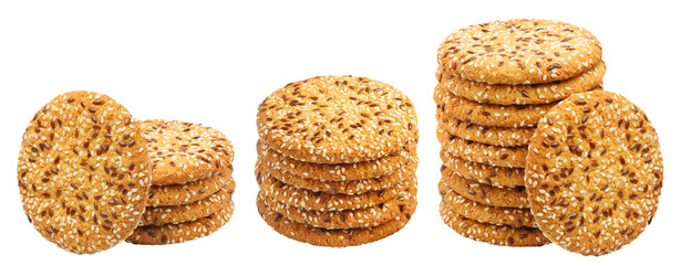 Set of delicious oatmeal cookies, cut out