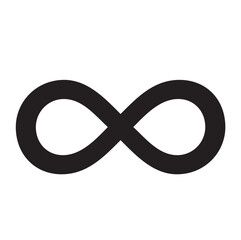 Icono de símbolo infinito. Vector