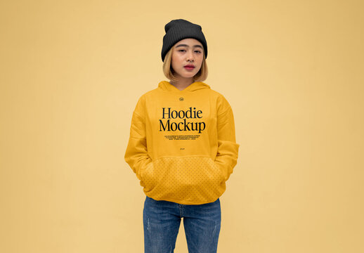 Girl Hoodie Mockup