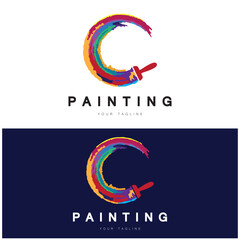 Paint Logo Template vector icon