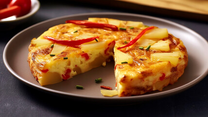 Spanish potato omelette.