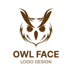 Obraz premium Owl head logo design. also good for gaming esports team logos. vector illustration