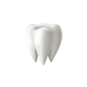 White  tooth realistic png illustration, human tooth whitening concept. Teeth protection, dental care