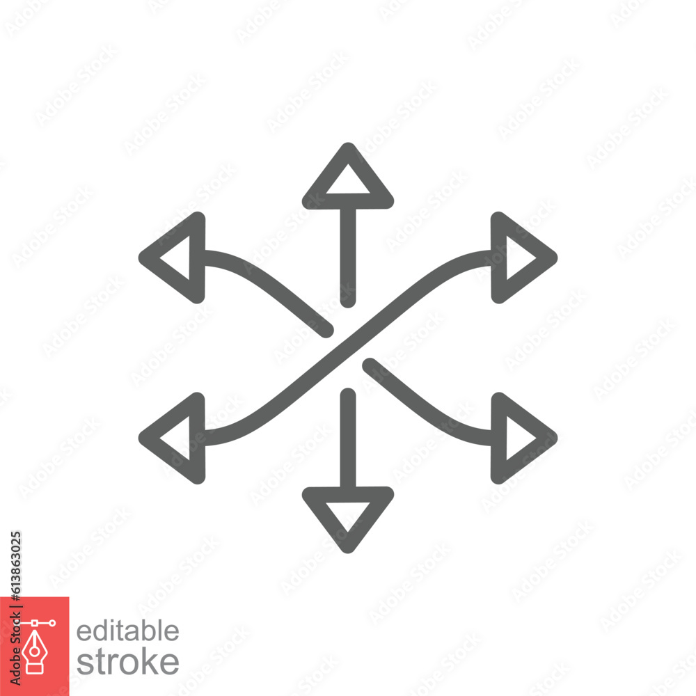Poster versatile icon. simple outline style. multipurpose capability, function cross, multipurpose concept.