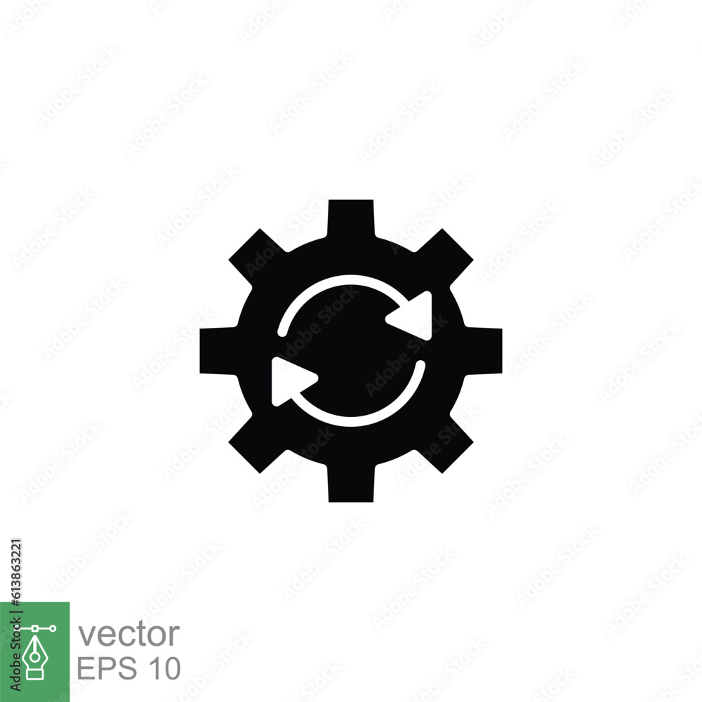 Poster system update icon. simple solid style. software update, computer data information load, technology 