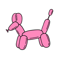Pink Cartoon Balloon Dog