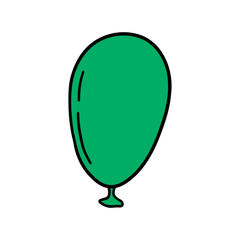 Green Cartoon Balloon