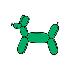 Green Cartoon Balloon Dog