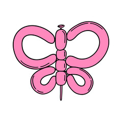 Pink Cartoon Balloon Butterfly